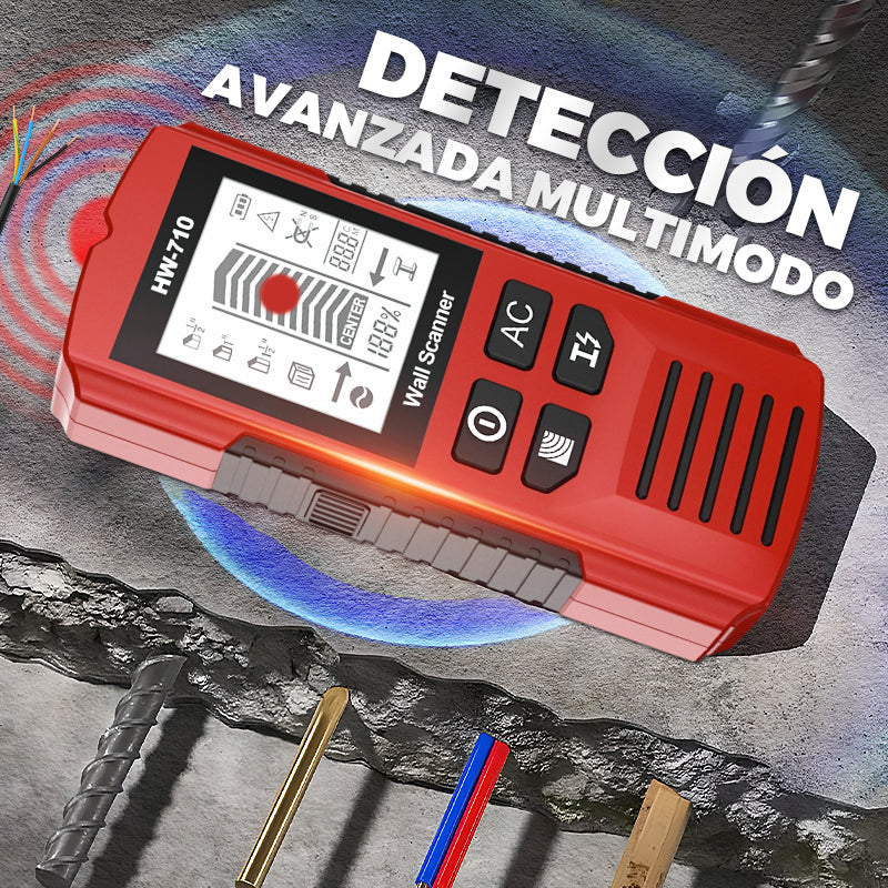 Detector manual multifunción de metales y paredes