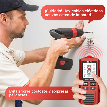 Detector manual multifunción de metales y paredes